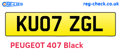 KU07ZGL are the vehicle registration plates.