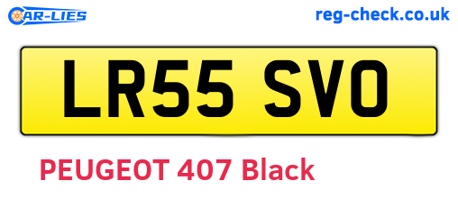 LR55SVO are the vehicle registration plates.