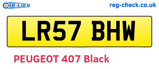 LR57BHW are the vehicle registration plates.
