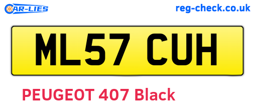 ML57CUH are the vehicle registration plates.
