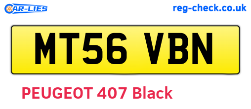 MT56VBN are the vehicle registration plates.