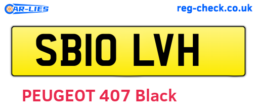 SB10LVH are the vehicle registration plates.