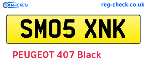 SM05XNK are the vehicle registration plates.