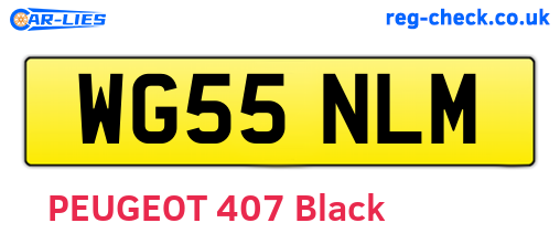 WG55NLM are the vehicle registration plates.