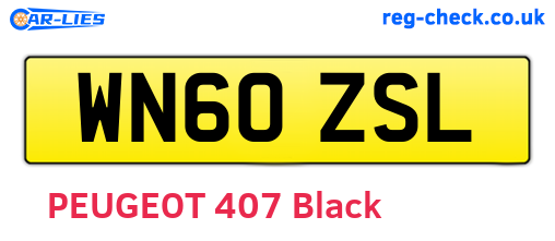 WN60ZSL are the vehicle registration plates.