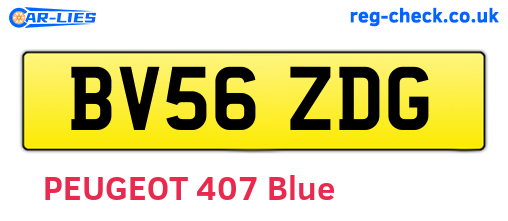 BV56ZDG are the vehicle registration plates.
