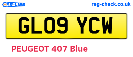GL09YCW are the vehicle registration plates.
