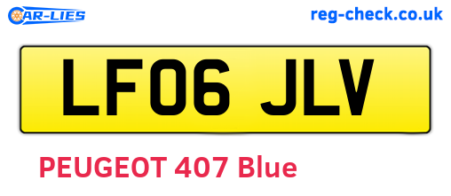LF06JLV are the vehicle registration plates.