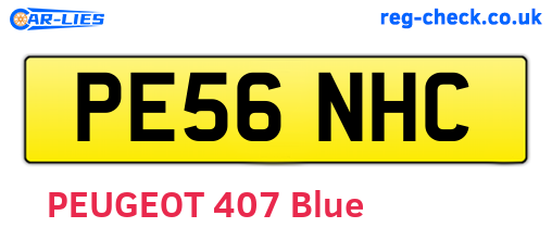 PE56NHC are the vehicle registration plates.