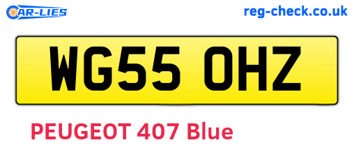 WG55OHZ are the vehicle registration plates.