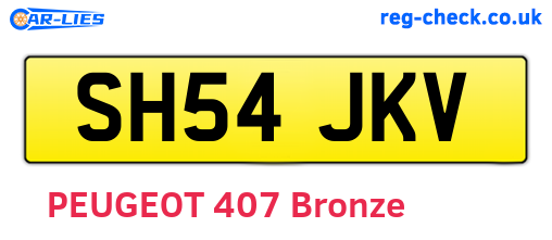 SH54JKV are the vehicle registration plates.