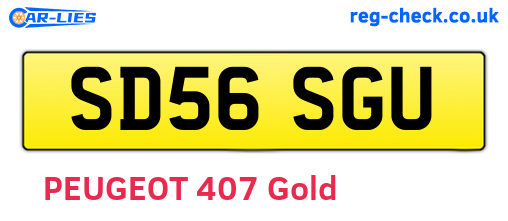 SD56SGU are the vehicle registration plates.