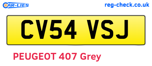 CV54VSJ are the vehicle registration plates.