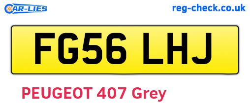 FG56LHJ are the vehicle registration plates.