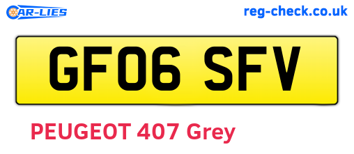 GF06SFV are the vehicle registration plates.