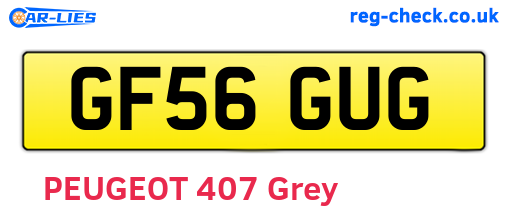 GF56GUG are the vehicle registration plates.