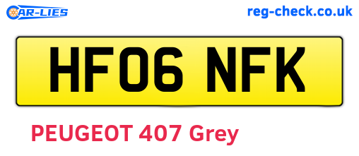 HF06NFK are the vehicle registration plates.