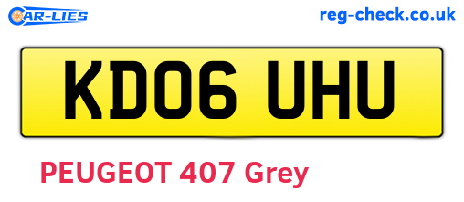 KD06UHU are the vehicle registration plates.