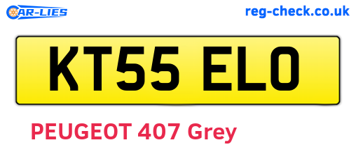 KT55ELO are the vehicle registration plates.
