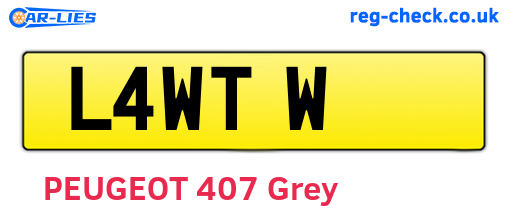 L4WTW are the vehicle registration plates.
