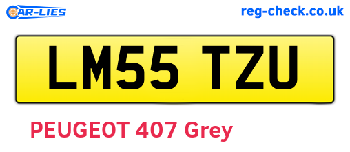 LM55TZU are the vehicle registration plates.