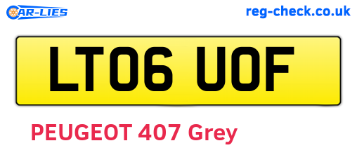 LT06UOF are the vehicle registration plates.