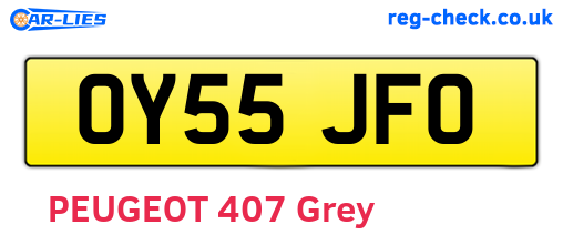 OY55JFO are the vehicle registration plates.
