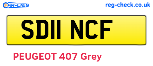SD11NCF are the vehicle registration plates.