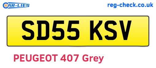 SD55KSV are the vehicle registration plates.