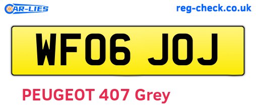 WF06JOJ are the vehicle registration plates.