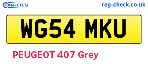 WG54MKU are the vehicle registration plates.