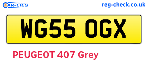 WG55OGX are the vehicle registration plates.