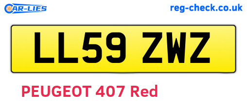 LL59ZWZ are the vehicle registration plates.