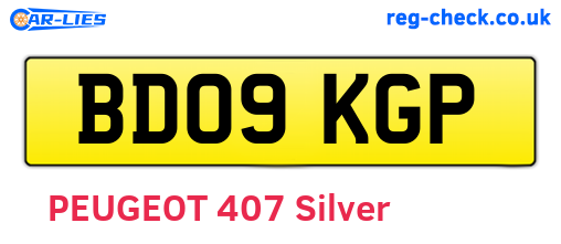 BD09KGP are the vehicle registration plates.