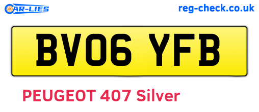 BV06YFB are the vehicle registration plates.