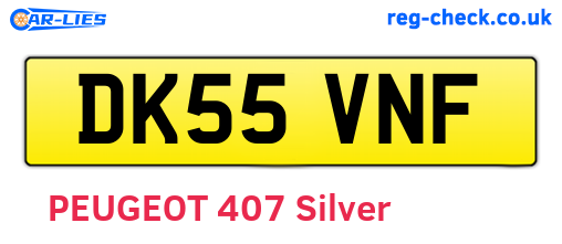 DK55VNF are the vehicle registration plates.