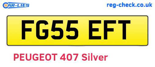 FG55EFT are the vehicle registration plates.
