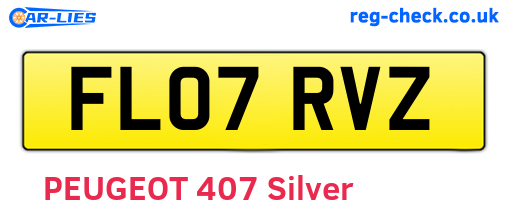 FL07RVZ are the vehicle registration plates.