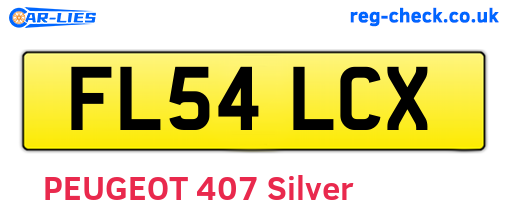 FL54LCX are the vehicle registration plates.