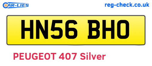 HN56BHO are the vehicle registration plates.