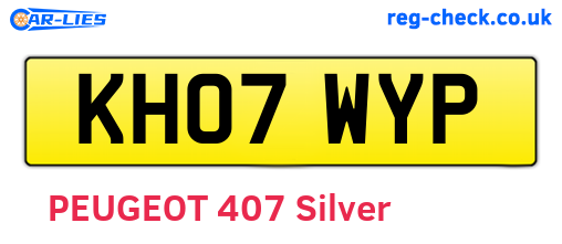 KH07WYP are the vehicle registration plates.