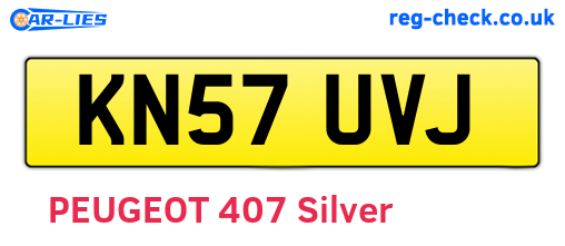 KN57UVJ are the vehicle registration plates.