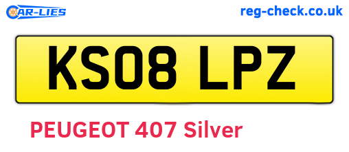 KS08LPZ are the vehicle registration plates.