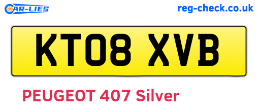 KT08XVB are the vehicle registration plates.