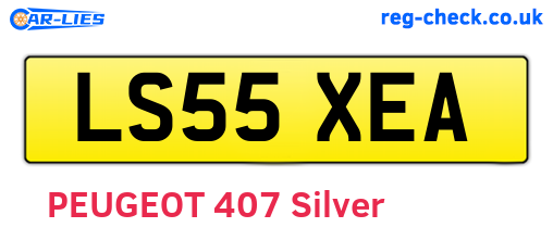 LS55XEA are the vehicle registration plates.