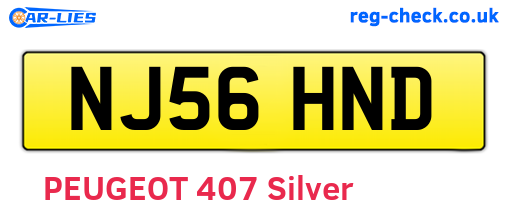 NJ56HND are the vehicle registration plates.