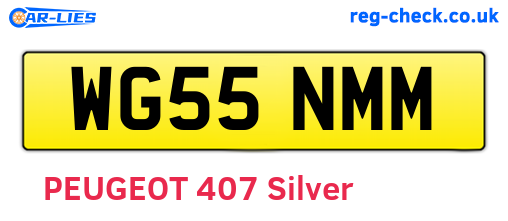 WG55NMM are the vehicle registration plates.