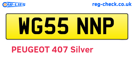 WG55NNP are the vehicle registration plates.