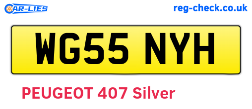 WG55NYH are the vehicle registration plates.