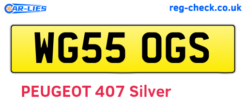 WG55OGS are the vehicle registration plates.